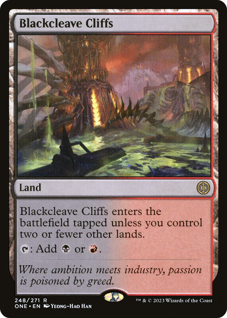 Image of Blackcleave Cliffs [Phyrexia: All Will Be One]