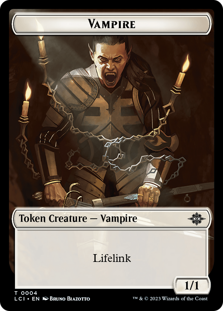Image of Emblem - Sorin, Lord of Innistrad // Vampire (0004) Double-Sided Token [The Lost Caverns of Ixalan Commander Tokens]