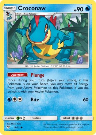 Image of Croconaw (19/73) [Sun & Moon: Shining Legends]