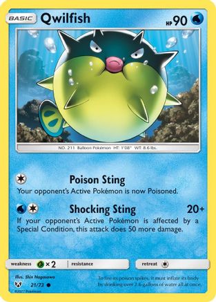 Image of Qwilfish (21/73) [Sun & Moon: Shining Legends]