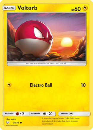 Image of Voltorb (30/73) [Sun & Moon: Shining Legends]
