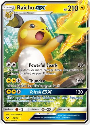 Image of Raichu GX (29/73) [Sun & Moon: Shining Legends]