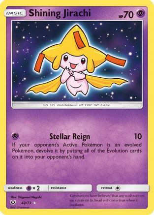 Image of Shining Jirachi (42/73) [Sun & Moon: Shining Legends]