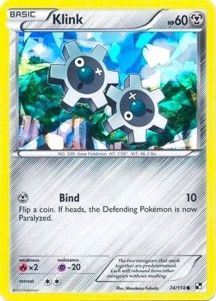 Image of Klink (74/114) (Cracked Ice Holo) (Blister Exclusive) [Black & White: Base Set]