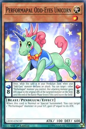 Image of Performapal Odd-Eyes Unicorn [LEDD-ENC07] Common