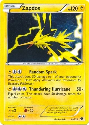 Image of Zapdos (41/99) (Blister Exclusive) [Black & White: Next Destinies]