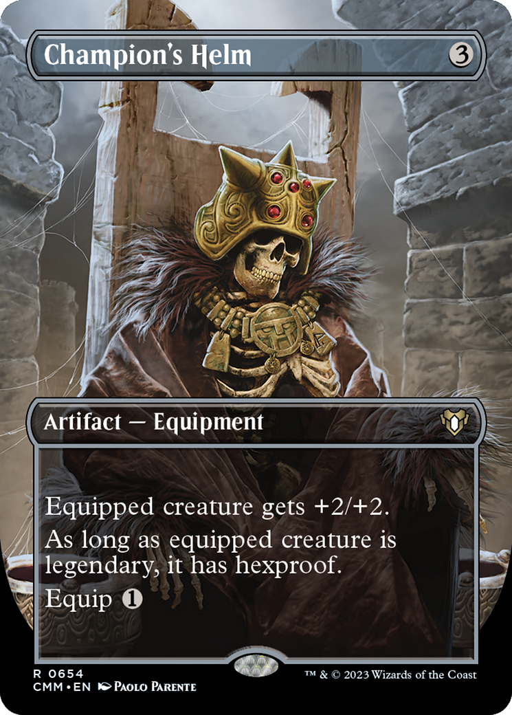 Image of Champion's Helm (Borderless Alternate Art) [Commander Masters]