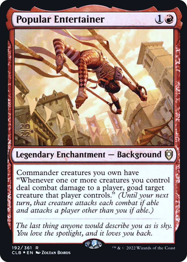 Image of Popular Entertainer [Commander Legends: Battle for Baldur's Gate Prerelease Promos]