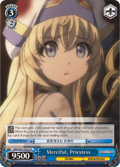Image of Merciful, Priestess (GBS/S63-TE20 TD) [Goblin Slayer]