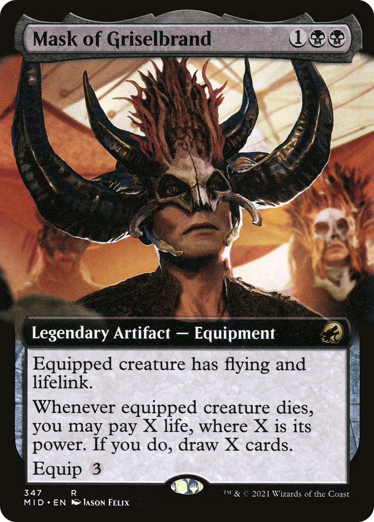 Image of Mask of Griselbrand (Extended Art) [Innistrad: Midnight Hunt]