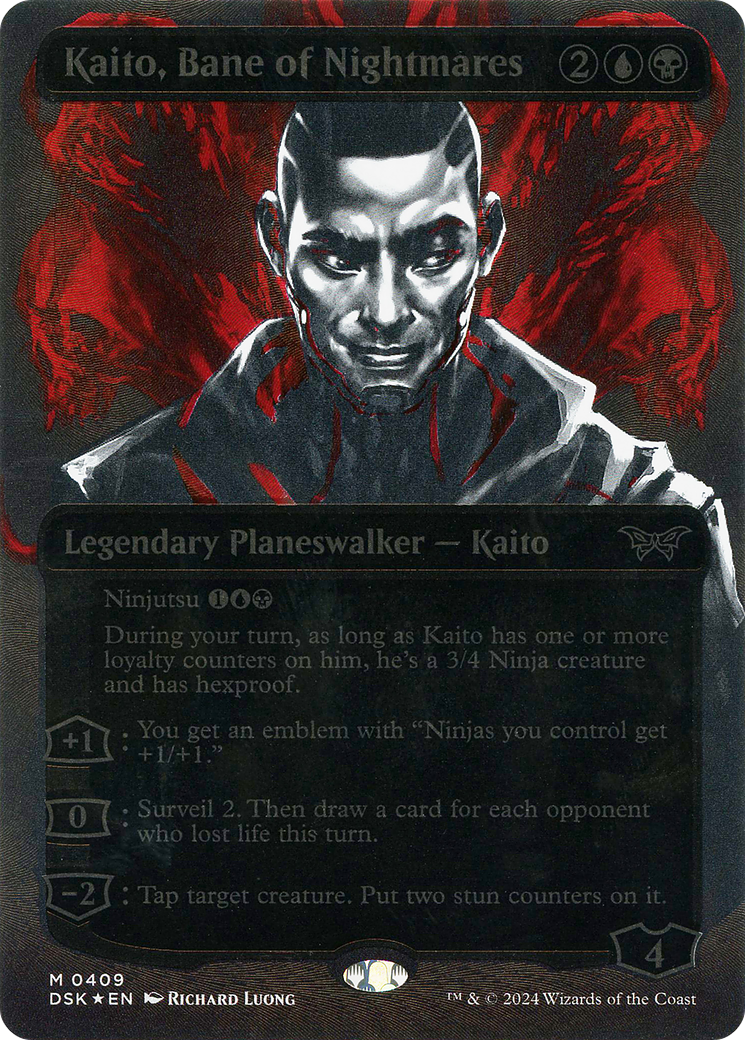Image of Kaito, Bane of Nightmares (Showcase) (Textured) [Duskmourn: House of Horror]