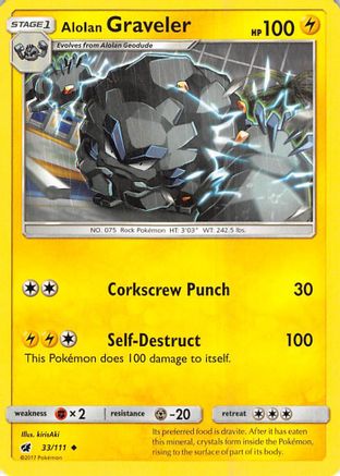 Image of Alolan Graveler (33/111) [Sun & Moon: Crimson Invasion]