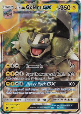 Image of Alolan Golem GX (34/111) [Sun & Moon: Crimson Invasion]