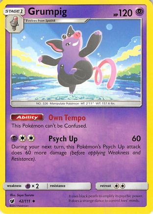 Image of Grumpig (42/111) [Sun & Moon: Crimson Invasion]