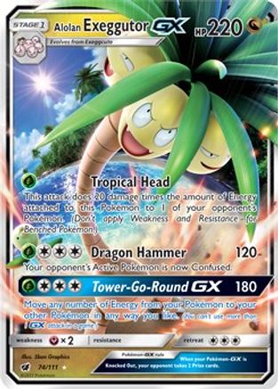 Image of Alolan Exeggutor GX (74/111) [Sun & Moon: Crimson Invasion]
