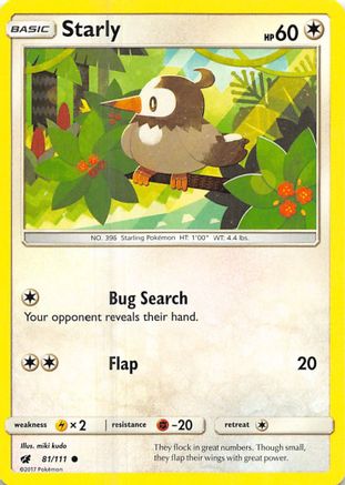Image of Starly (81/111) [Sun & Moon: Crimson Invasion]