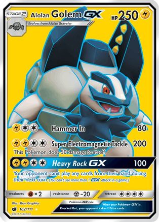 Image of Alolan Golem GX (102/111) [Sun & Moon: Crimson Invasion]