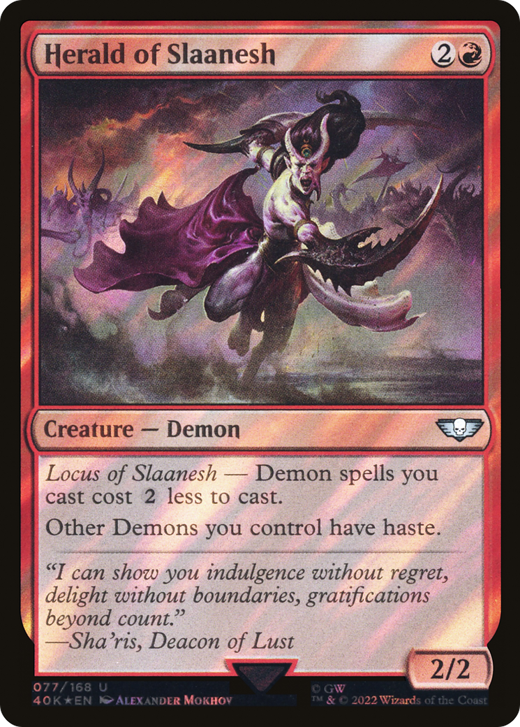 Image of Herald of Slaanesh (Surge Foil) [Warhammer 40,000]