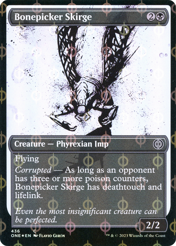 Image of Bonepicker Skirge (Showcase Ichor Step-and-Compleat Foil) [Phyrexia: All Will Be One]