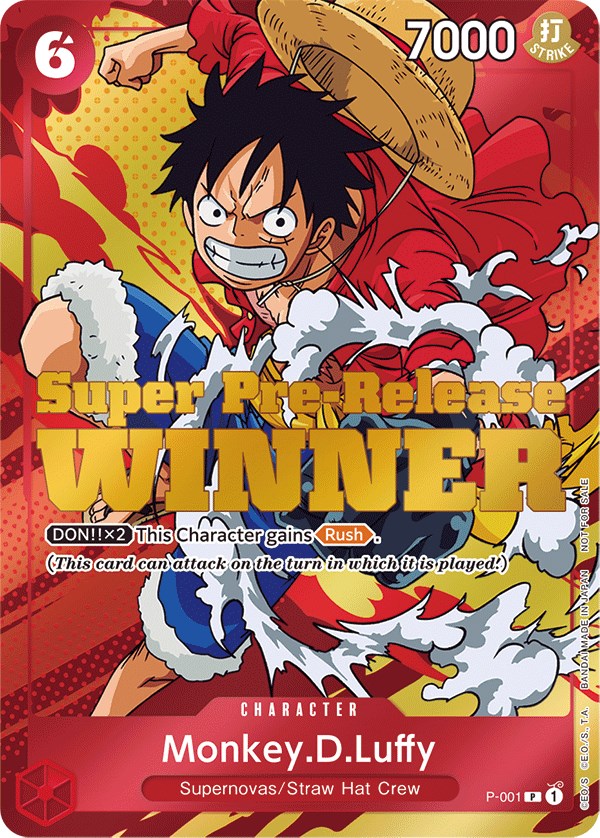 Image of Monkey.D.Luffy (Super Pre-Release) [Winner] [One Piece Promotion Cards]