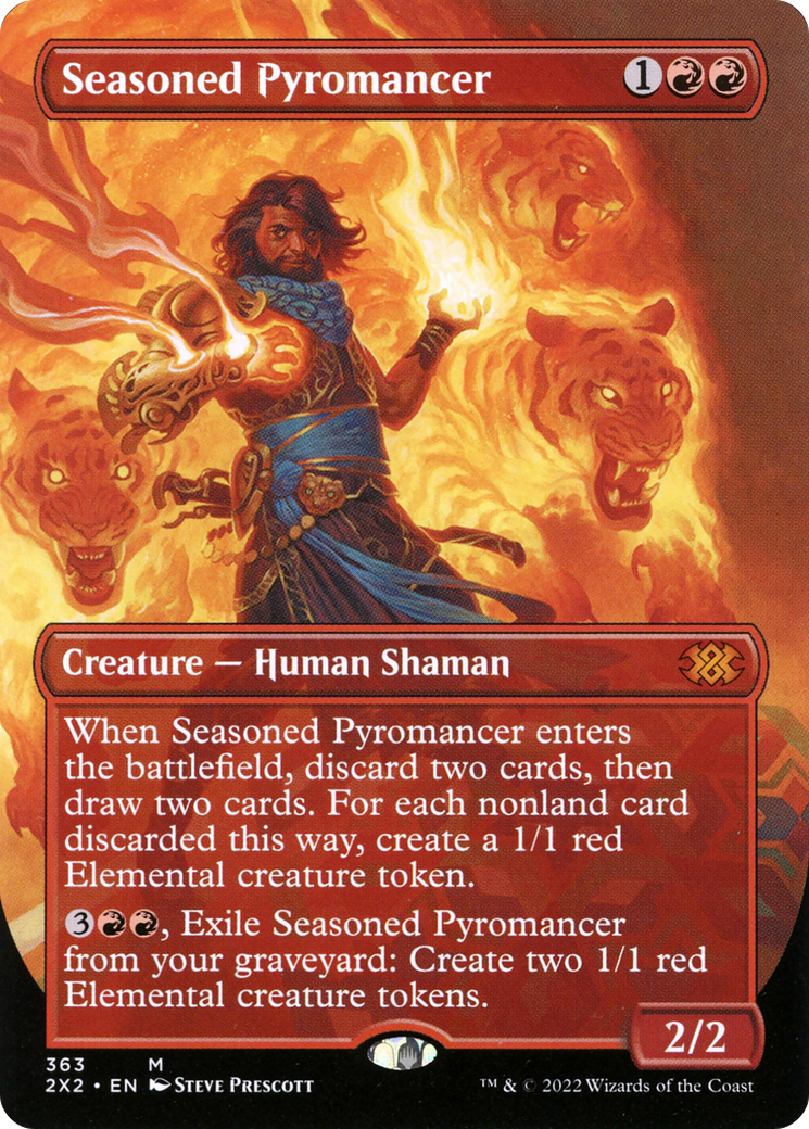 Image of Seasoned Pyromancer (Borderless Alternate Art) [Double Masters 2022]