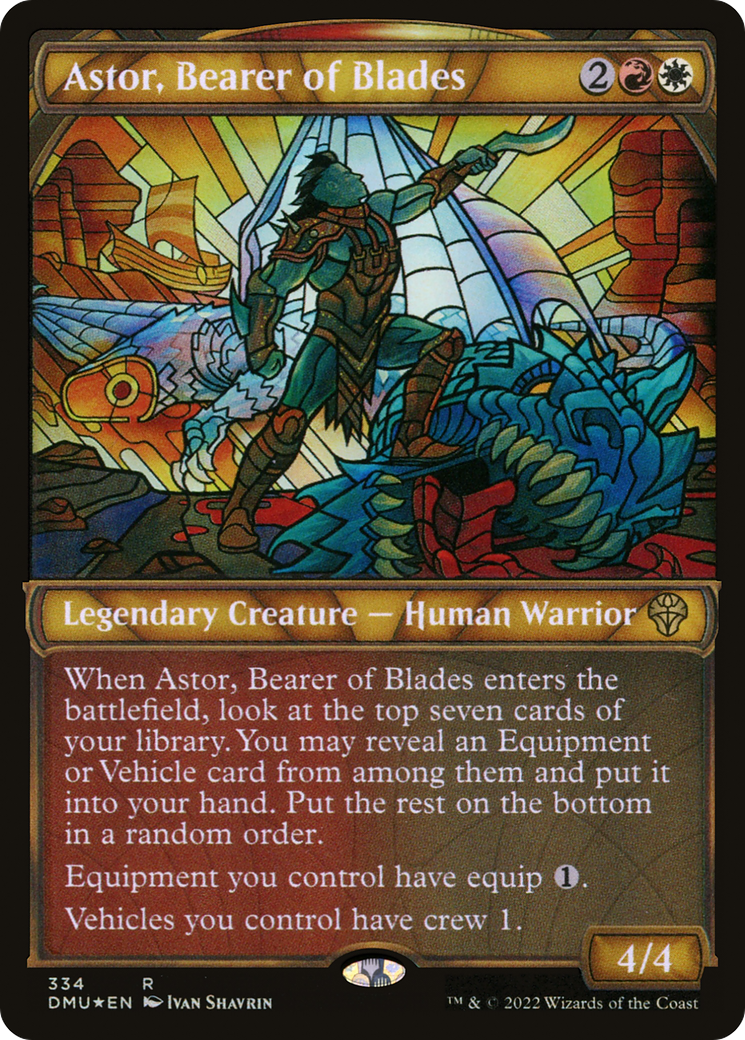 Image of Astor, Bearer of Blades (Showcase Textured) [Dominaria United]