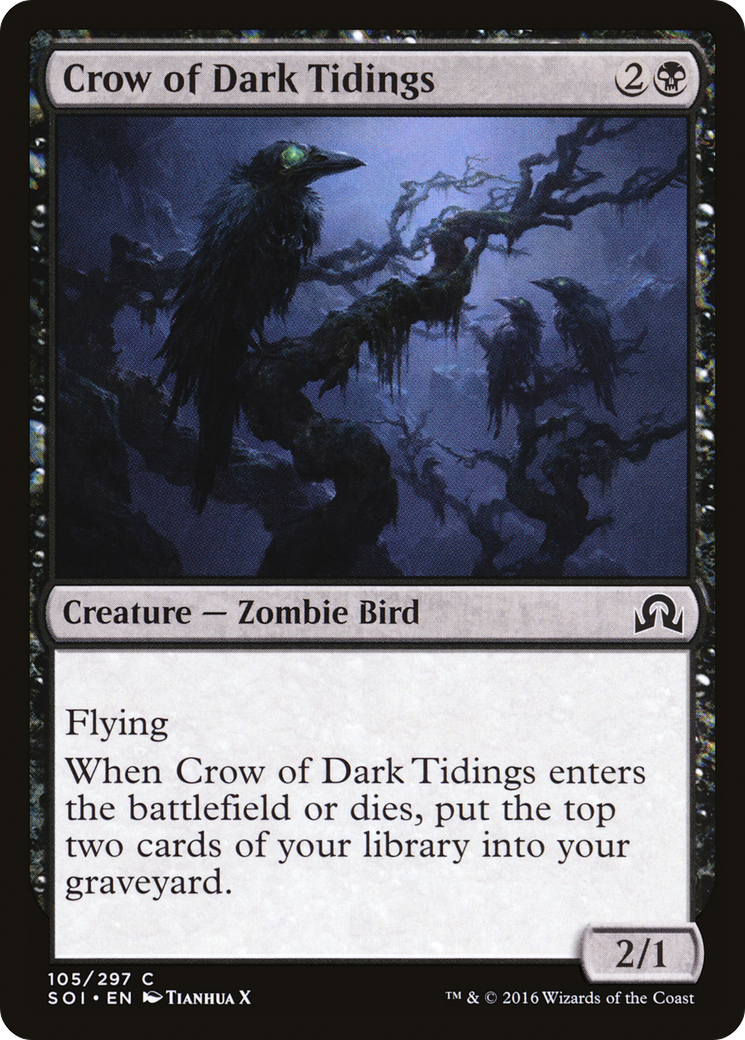 Image of Crow of Dark Tidings [Shadows over Innistrad]