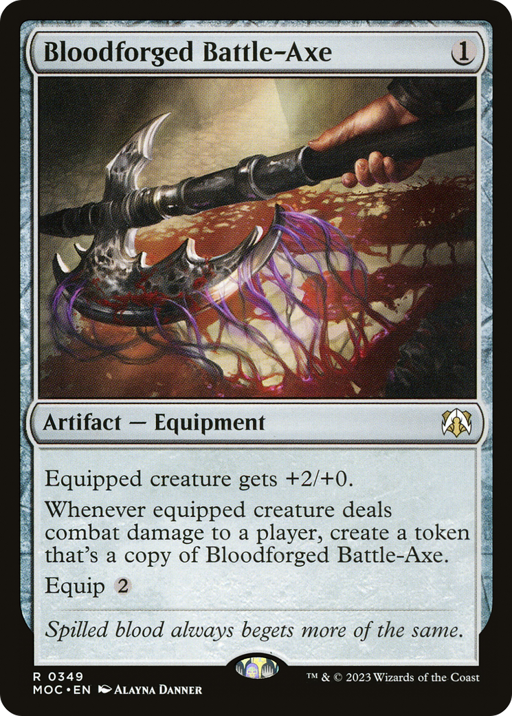 Image of Bloodforged Battle-Axe [March of the Machine Commander]