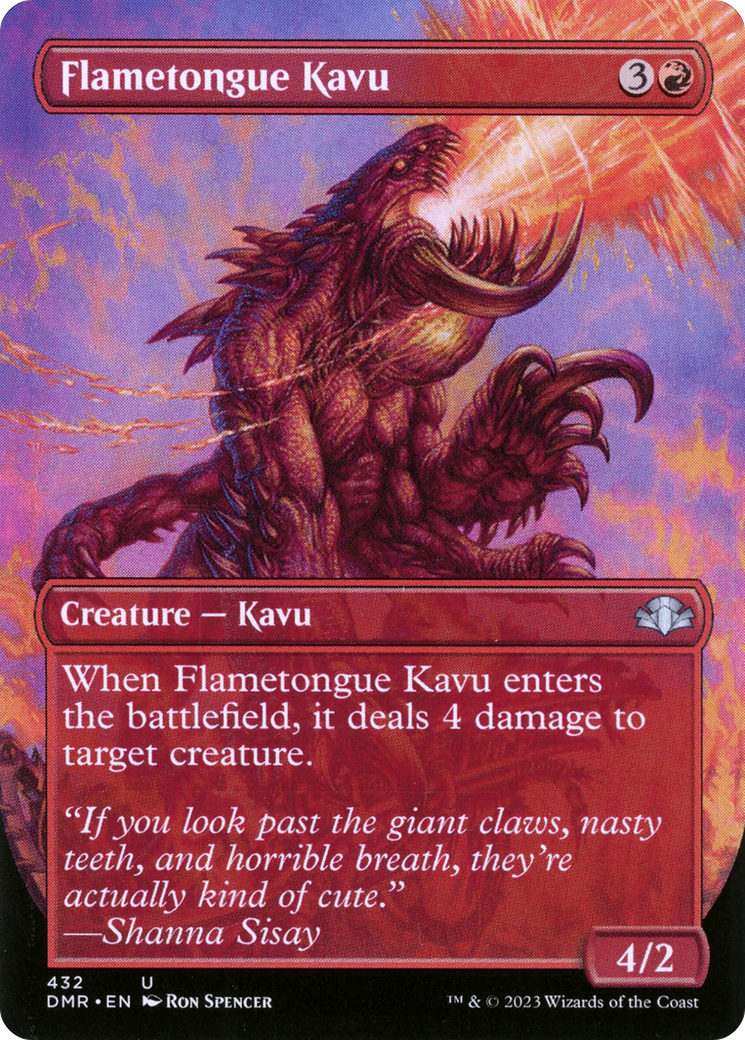 Image of Flametongue Kavu (Borderless Alternate Art) [Dominaria Remastered]