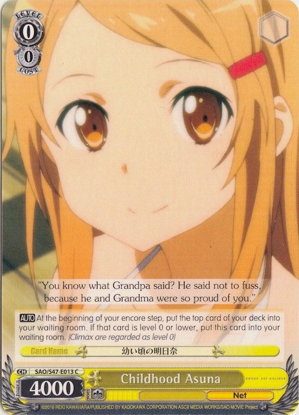 Image of Childhood Asuna (SAO/S47-E013 C) [Sword Art Online Re: Edit]