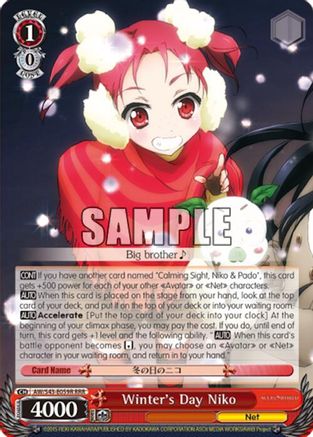 Image of Winter's Day Niko (AW/S43-E059R RRR) [Accel World -Infinite Burst-]