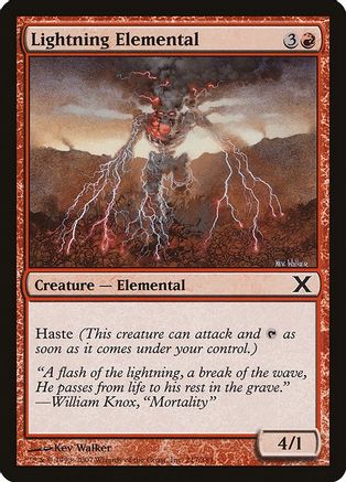 Image of Lightning Elemental (10E-217) - 10th Edition Foil
