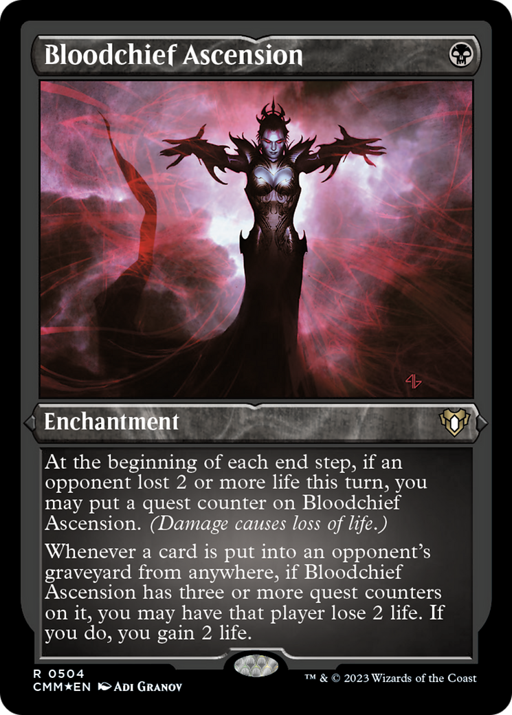 Image of Bloodchief Ascension (Foil Etched) [Commander Masters]