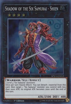 Image of Shadow of the Six Samurai - Shien [SPWA-EN012] Super Rare