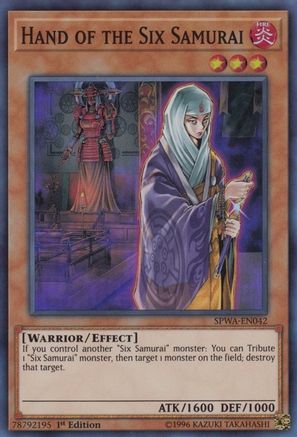 Image of Hand of the Six Samurai [SPWA-EN042] Super Rare