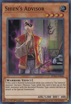 Image of Shien's Advisor [SPWA-EN046] Super Rare