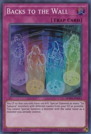 Image of Backs to the Wall [SPWA-EN053] Super Rare