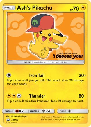 Image of Ash's Pikachu (SM110) [Sun & Moon: Black Star Promos]