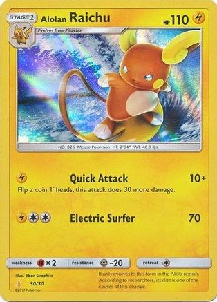Image of Alolan Raichu (30/30) [Sun & Moon: Trainer Kit - Alolan Raichu]