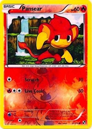 Image of Pansear (21/114) (Energy Reverse Holo) [Black & White: Base Set]