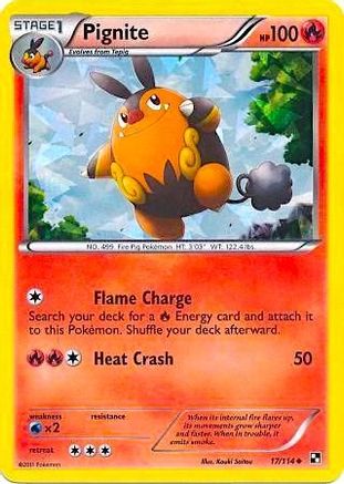 Image of Pignite (17/114) (Cracked Ice Holo) [Black & White: Base Set]