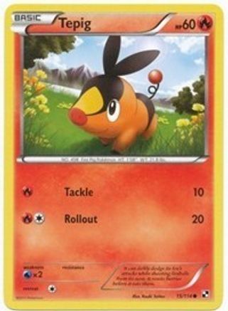 Image of Tepig (15/114) (Cosmos Holo) [Black & White: Base Set]