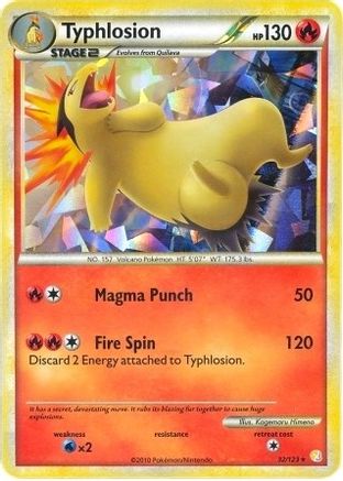 Image of Typhlosion (32/123) (Cracked Ice Holo) [HeartGold & SoulSilver: Base Set]