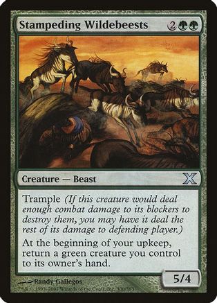 Image of Stampeding Wildebeests (10E-300) - 10th Edition Foil