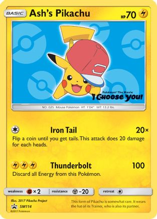 Image of Ash's Pikachu (SM114) [Sun & Moon: Black Star Promos]