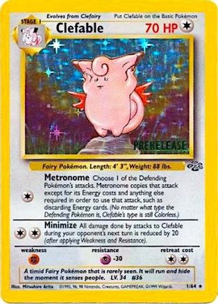 Image of Clefable (1/64) (Prerelease Promo) [Jungle Unlimited]