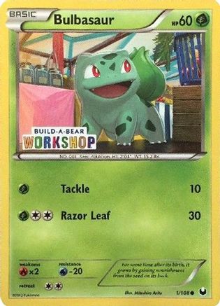 Image of Bulbasaur (1/108) (Build A Bear Workshop Exclusive) [Black & White: Dark Explorers]