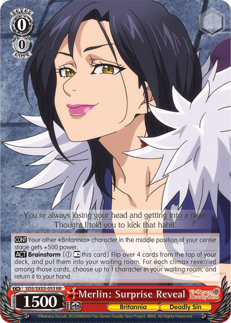 Image of Merlin: Surprise Reveal (SDS/SX03-053 RR) [The Seven Deadly Sins]