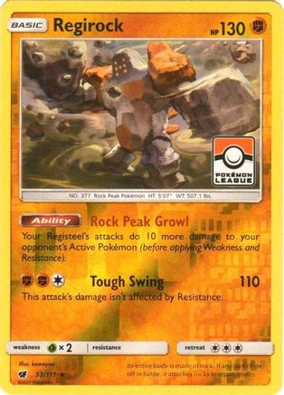 Image of Regirock (53/111) (League Promo) [Sun & Moon: Crimson Invasion]