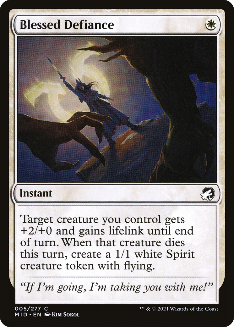 Image of Blessed Defiance [Innistrad: Midnight Hunt]